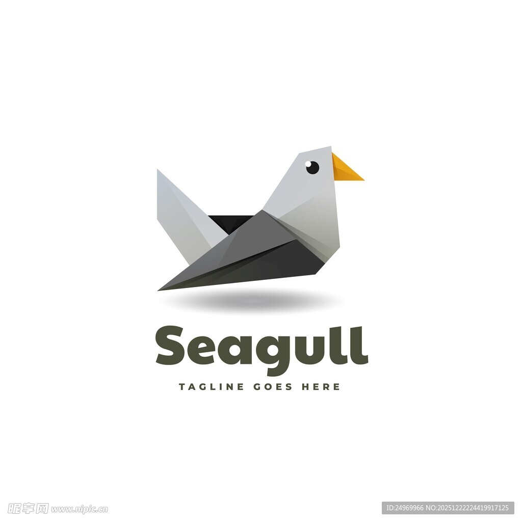 简约海鸥标志设计