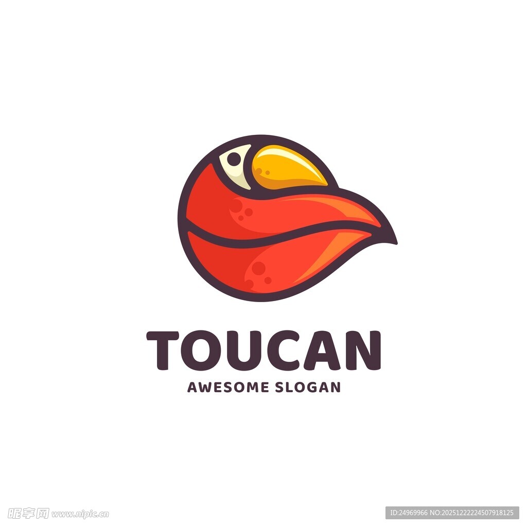 巨嘴鸟卡通标志设计