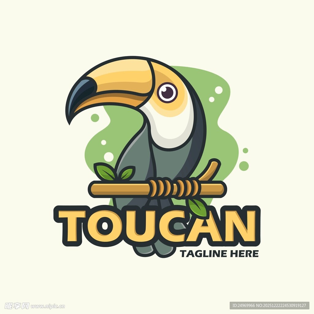 巨嘴鸟卡通标志设计