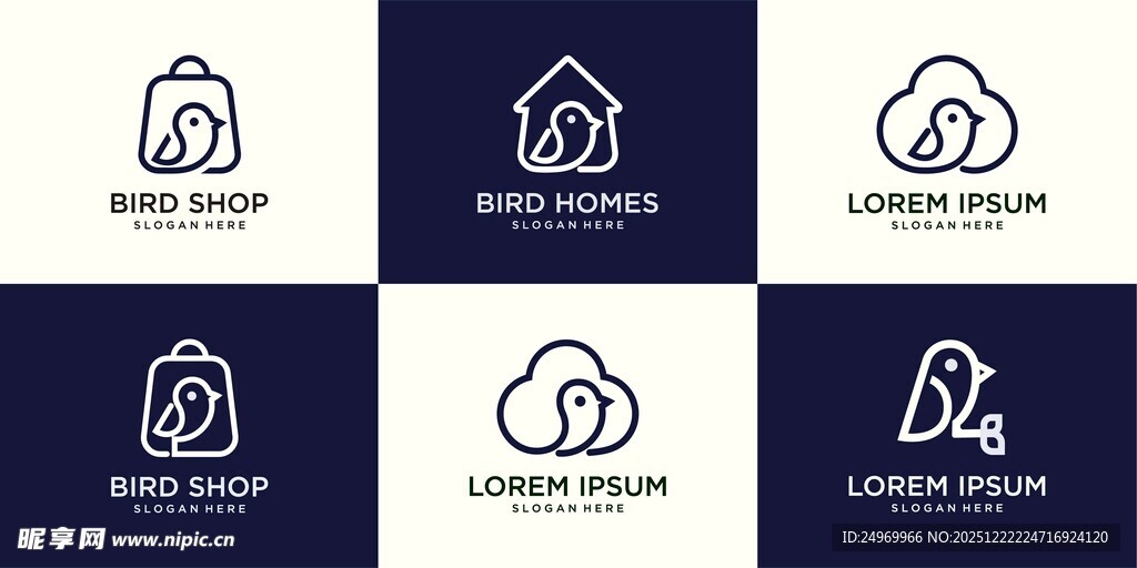 简约水滴形状标志设计