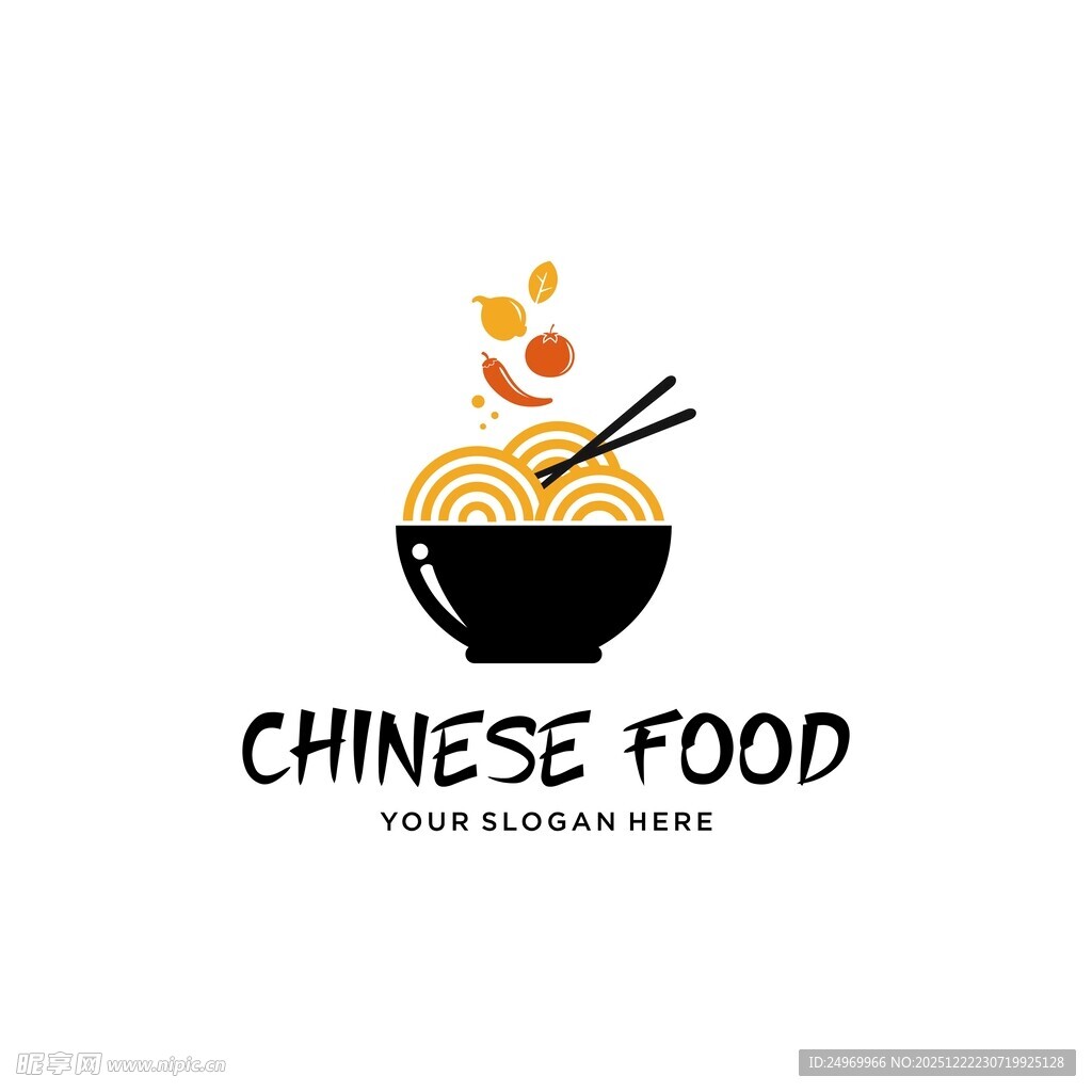 中式美食标志设计