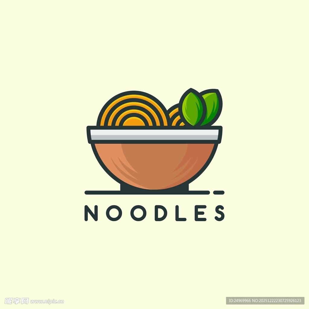 简约风面条图标设计