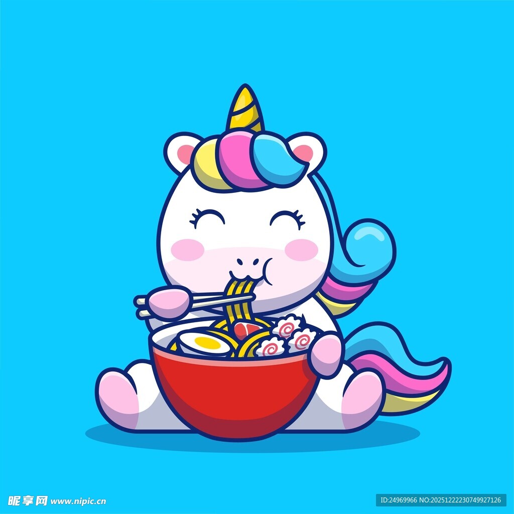 独角兽开心吃美食