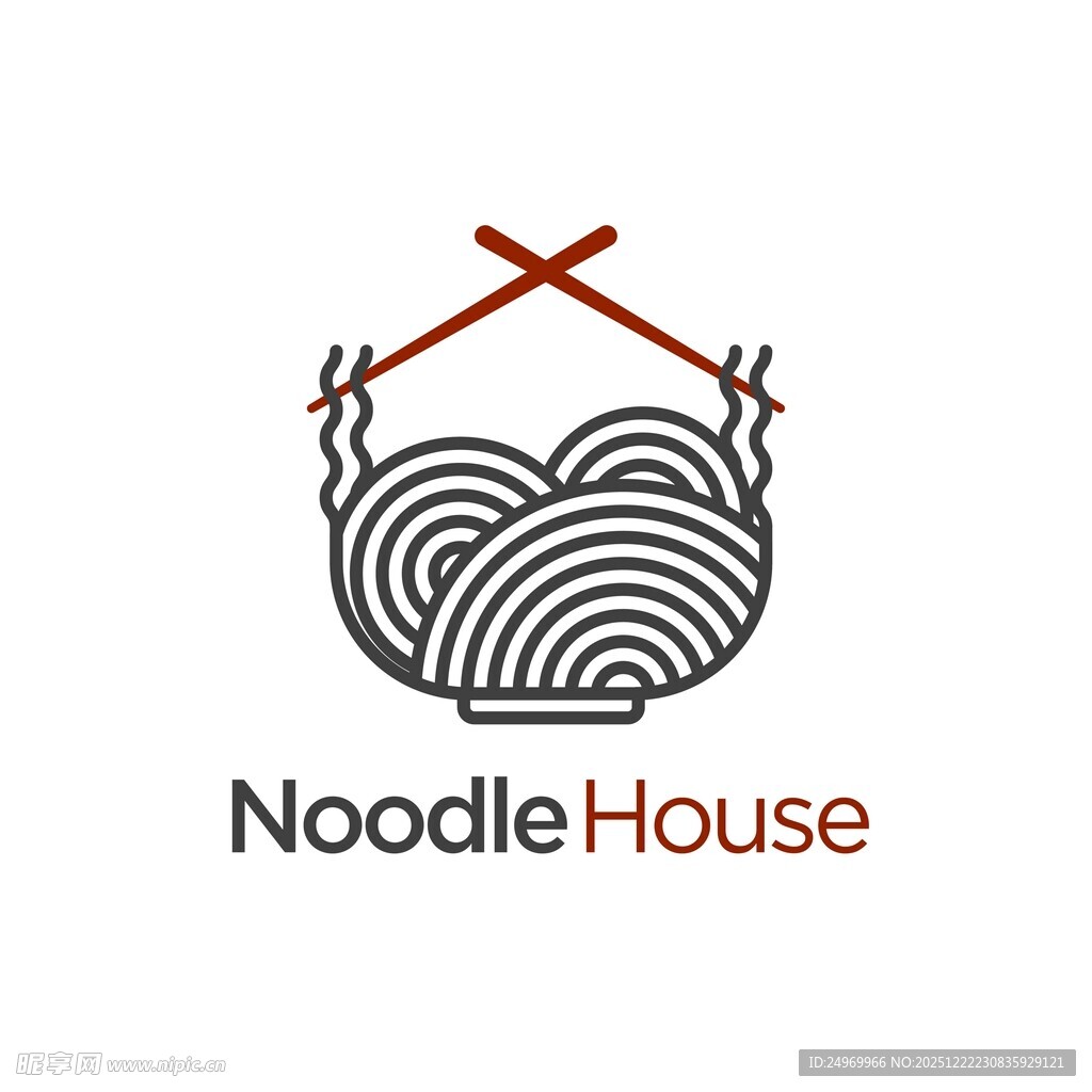 简约风面馆标志设计