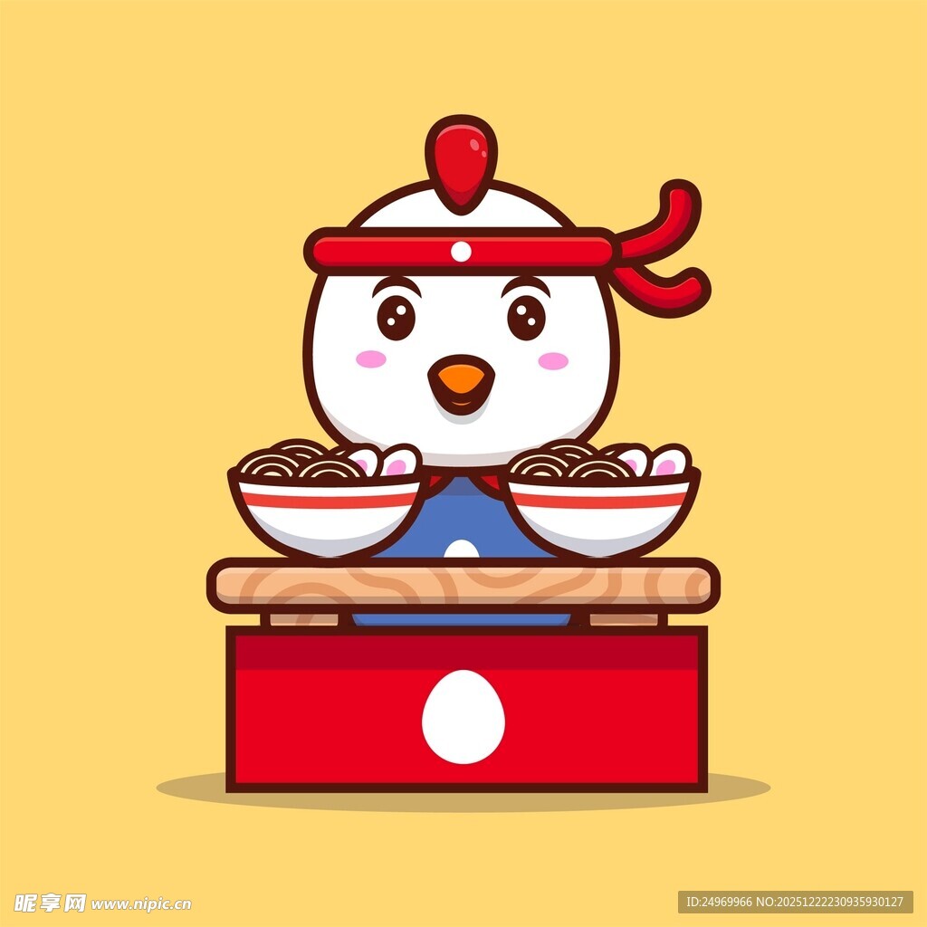 可爱寿司厨师卡通形象