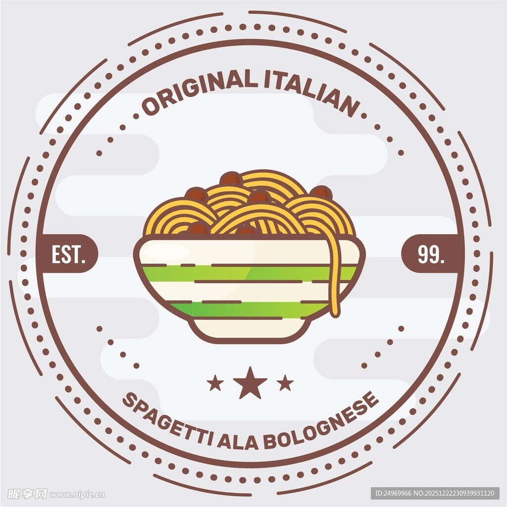 意大利原风味意面料理图标