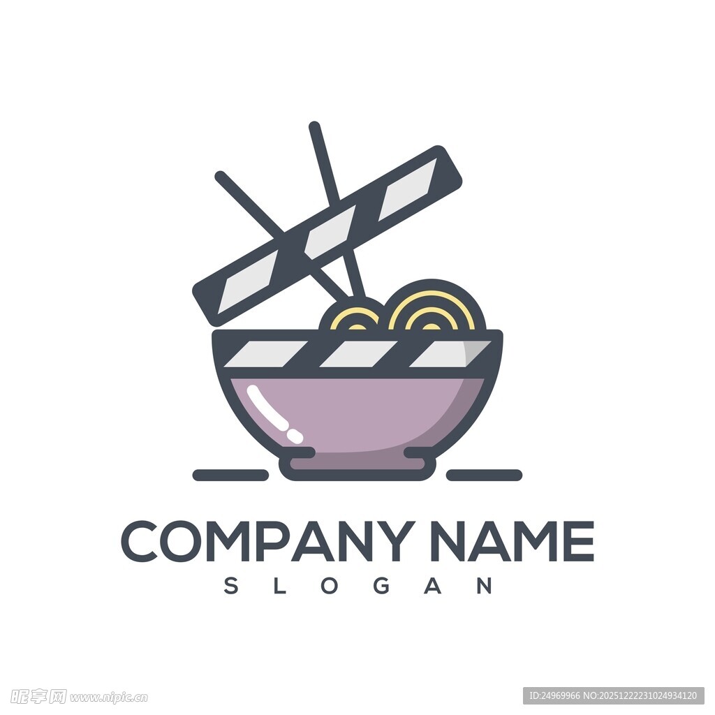 碗中美食标志设计