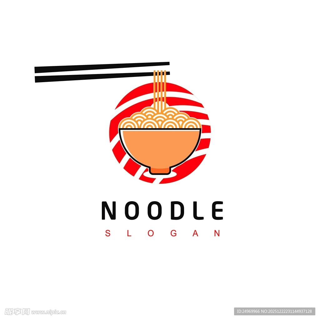 面条餐厅标志设计