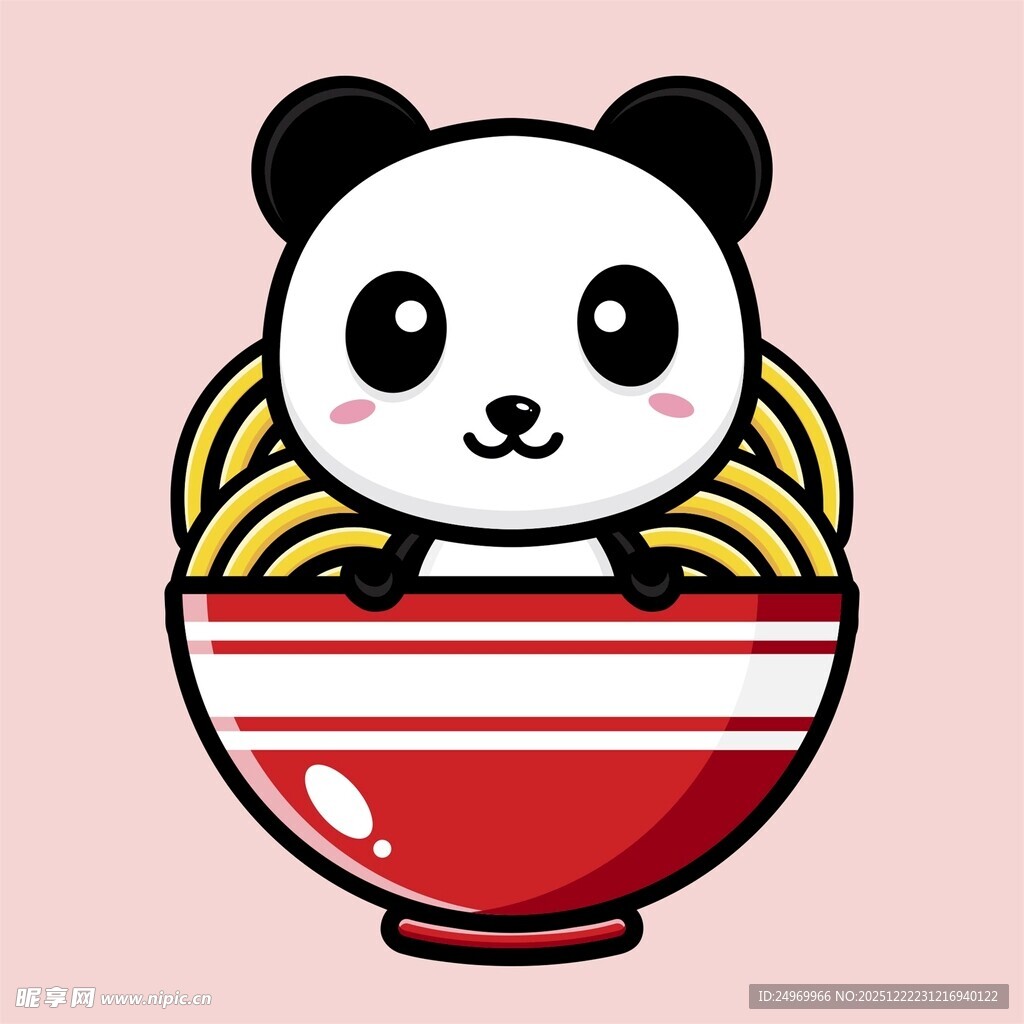 碗中熊猫与面条