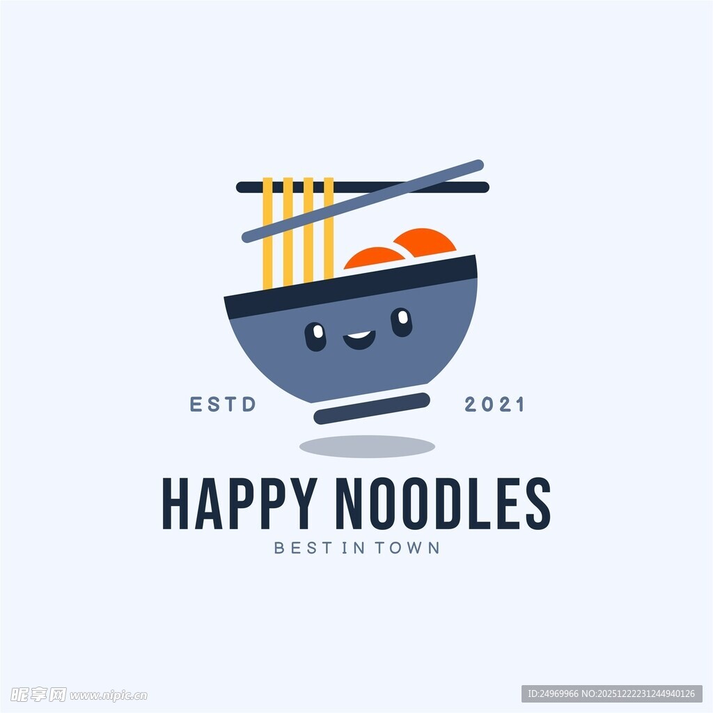 快乐面条图标设计