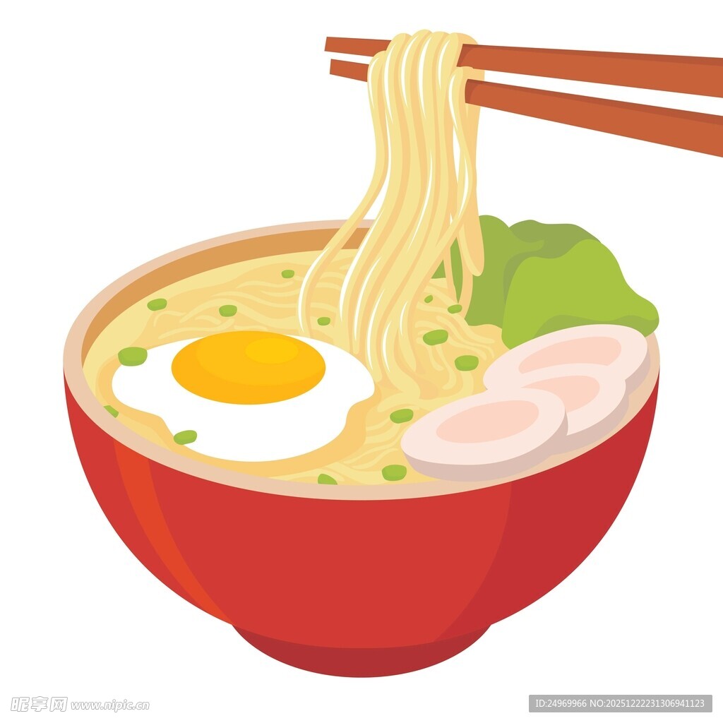 美味拉面碗中现