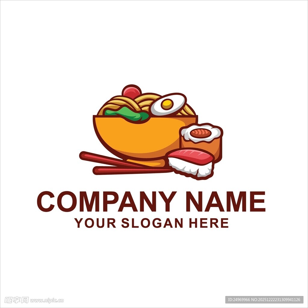 日式美食标志设计