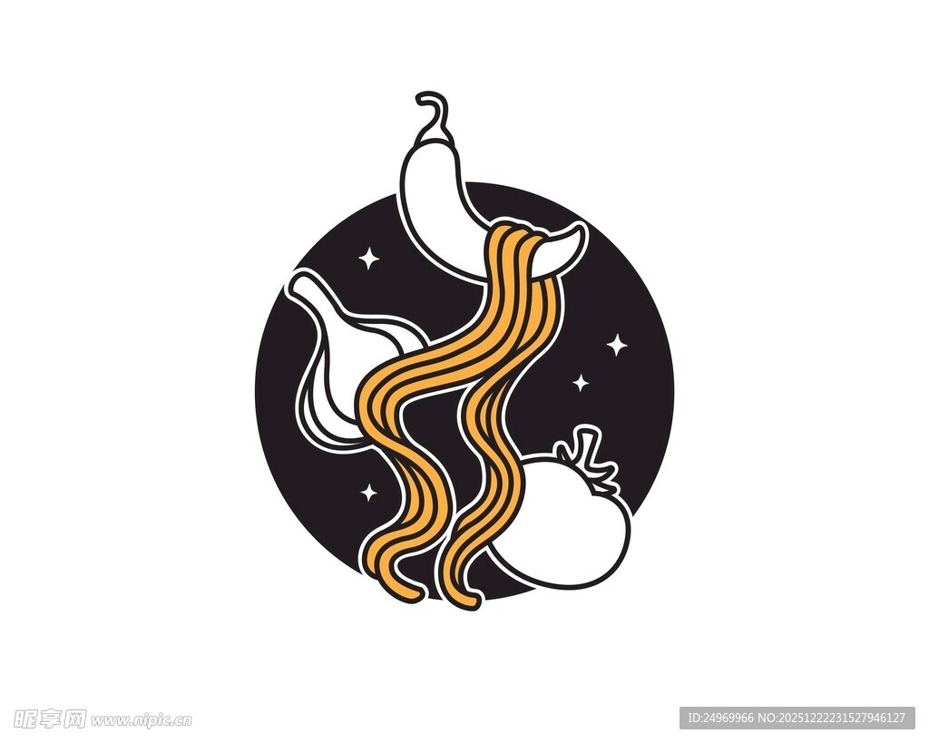 宇宙中的面条星球图案