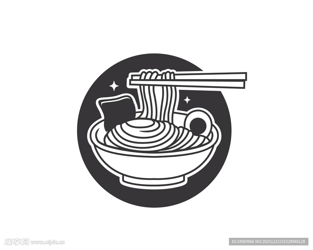 简约风面食图标设计