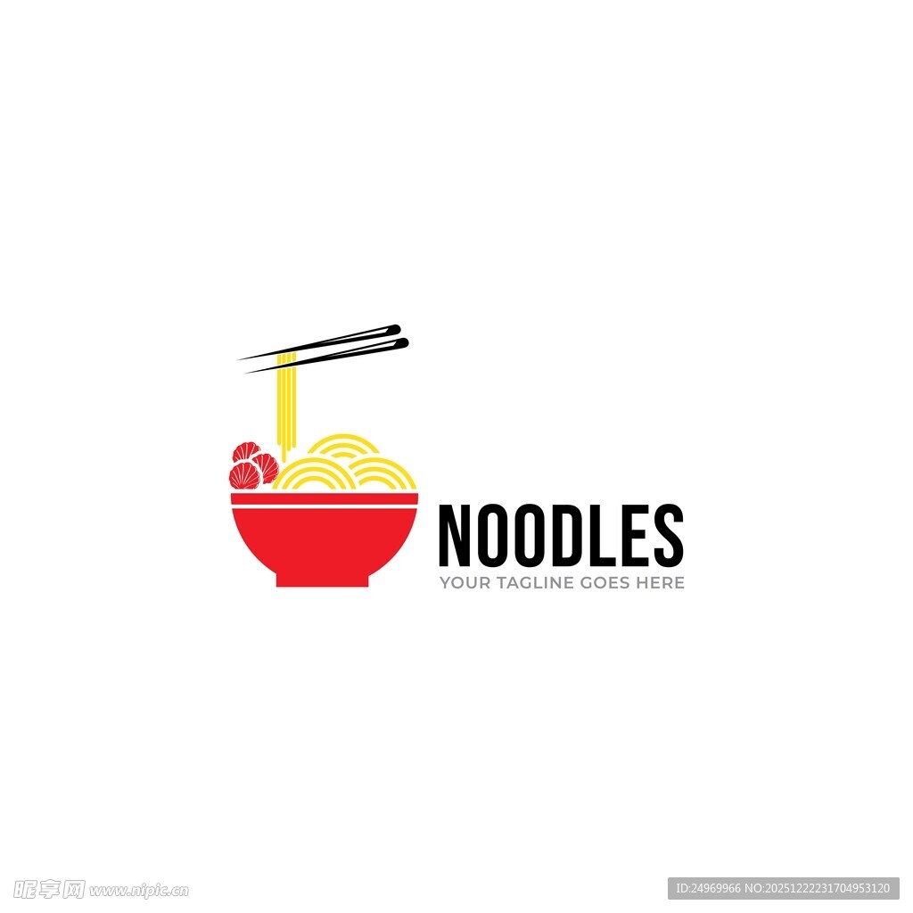 简约面条图标设计