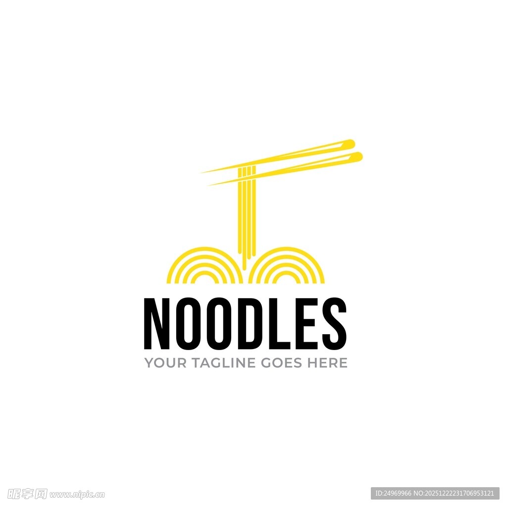 面条主题创意标志设计