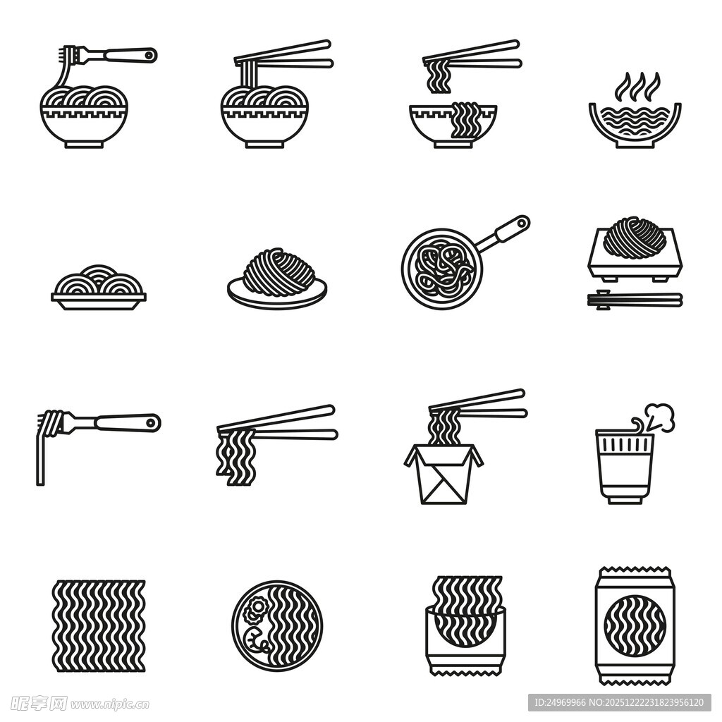 厨房与家电相关图标集合