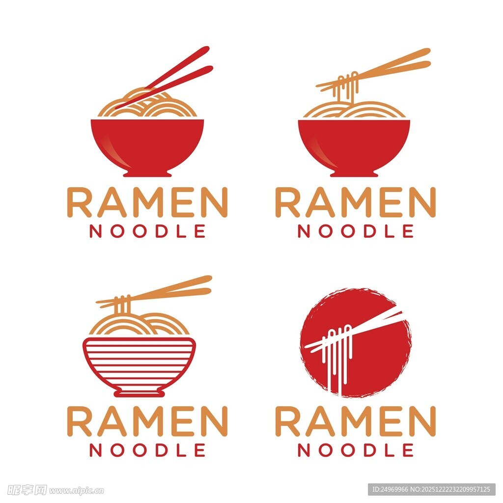 拉面图标设计元素