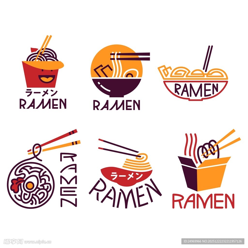 拉面主题图标设计