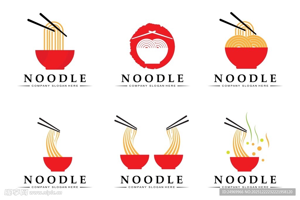 面条主题图标设计