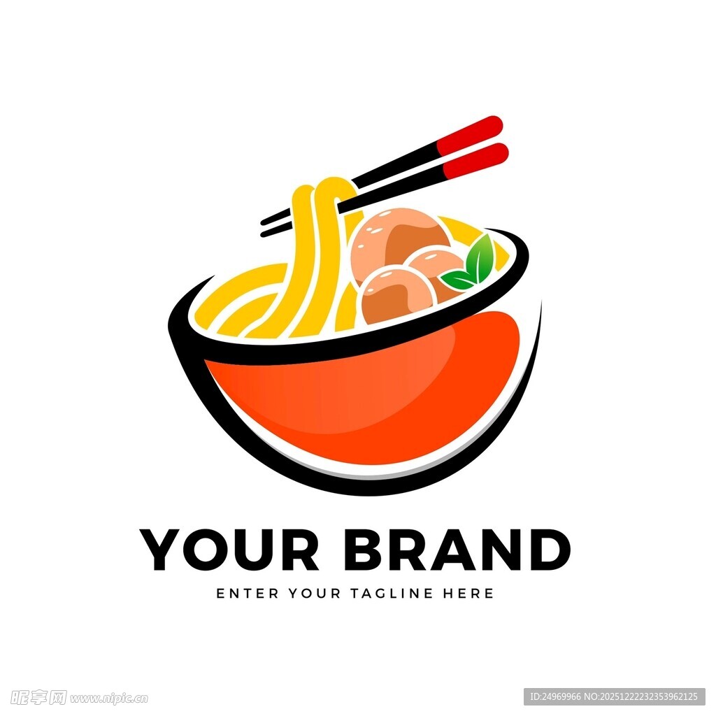美味拉面标志设计