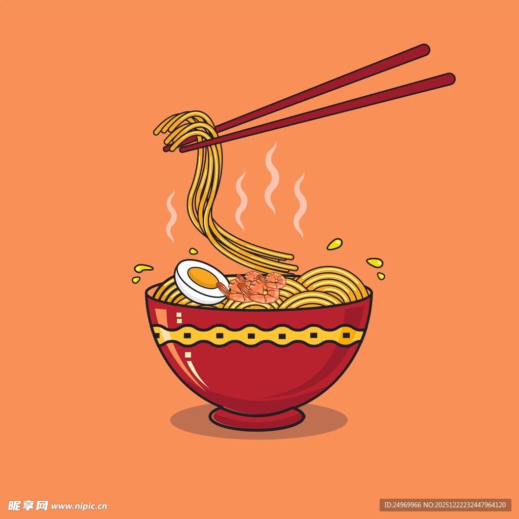 热气腾腾的美味拉面