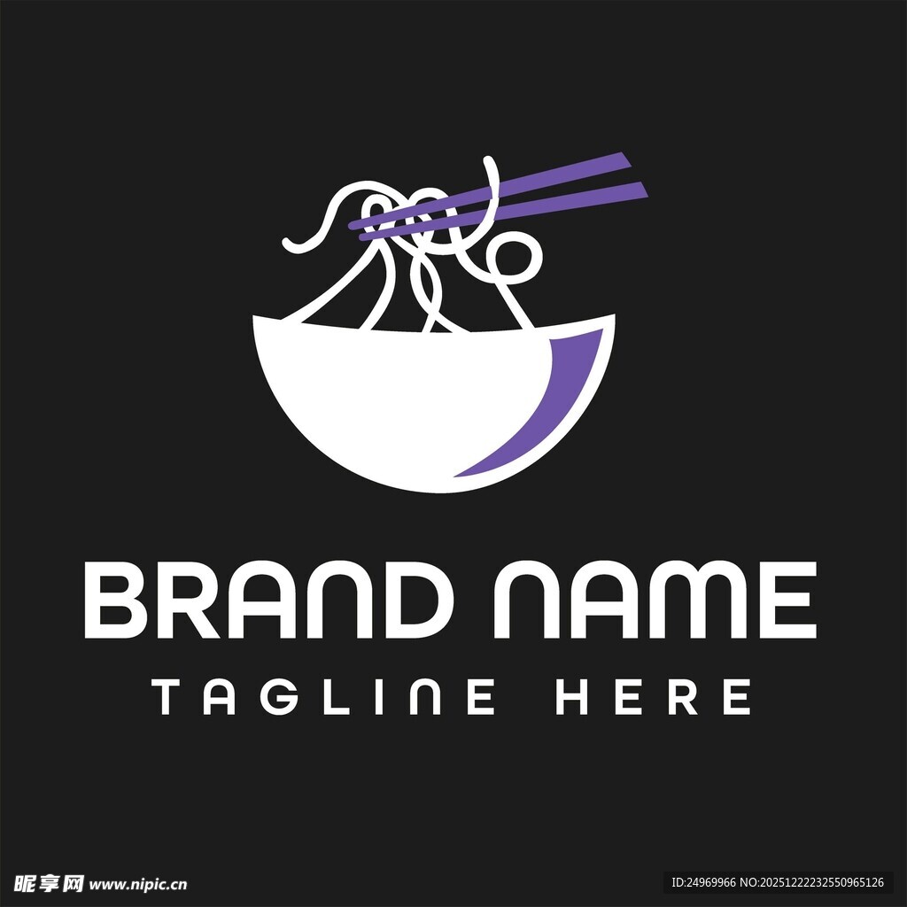 简约风日式拉面品牌标志