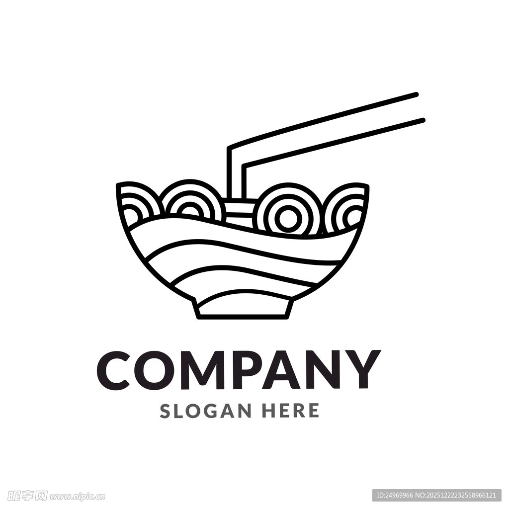 简约风面食餐饮标志设计