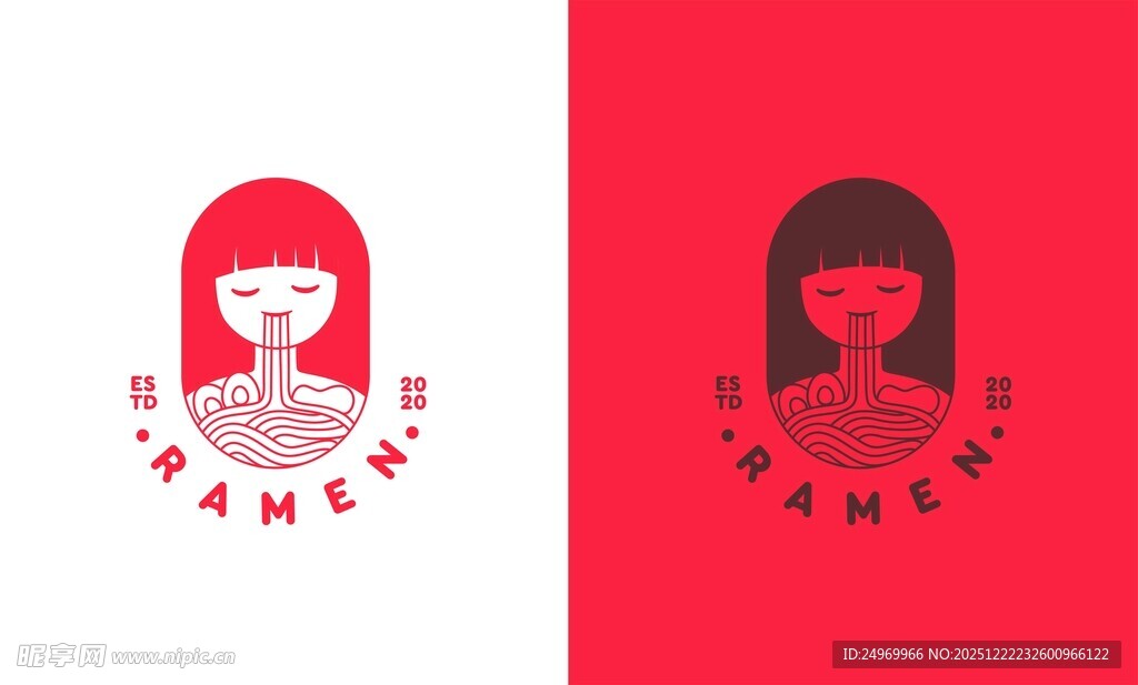 女性头像标志设计