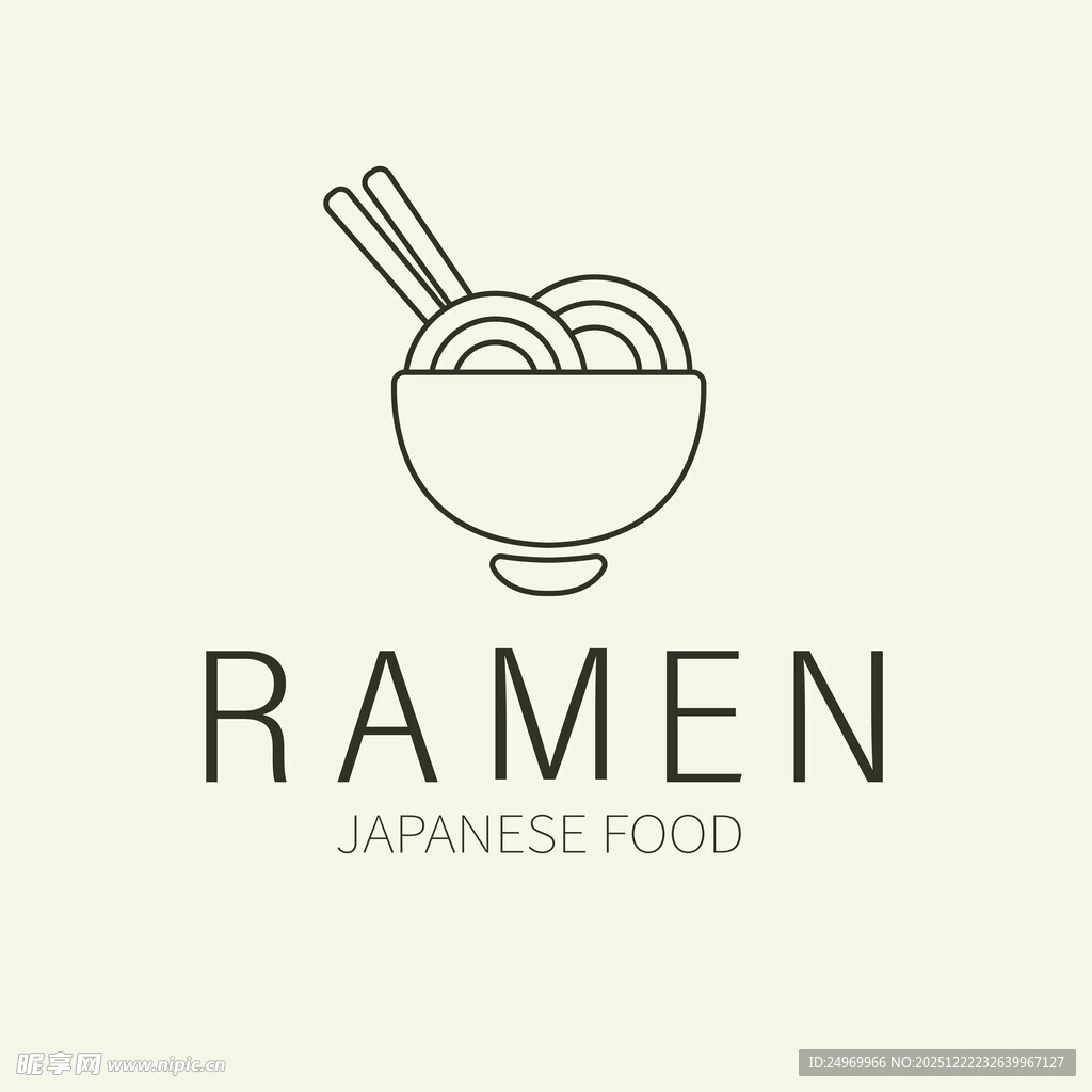 日式拉面图标设计