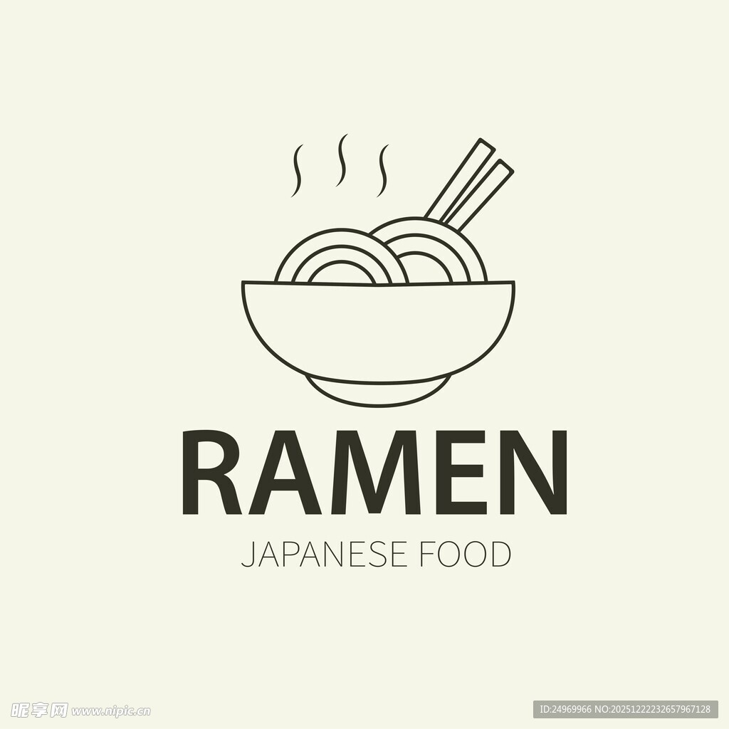 日式拉面图标设计