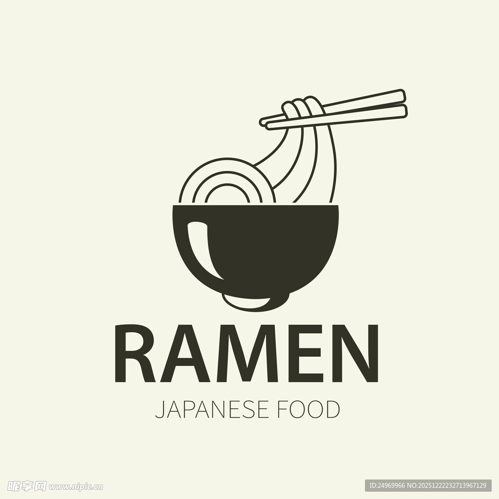 日式拉面图标设计