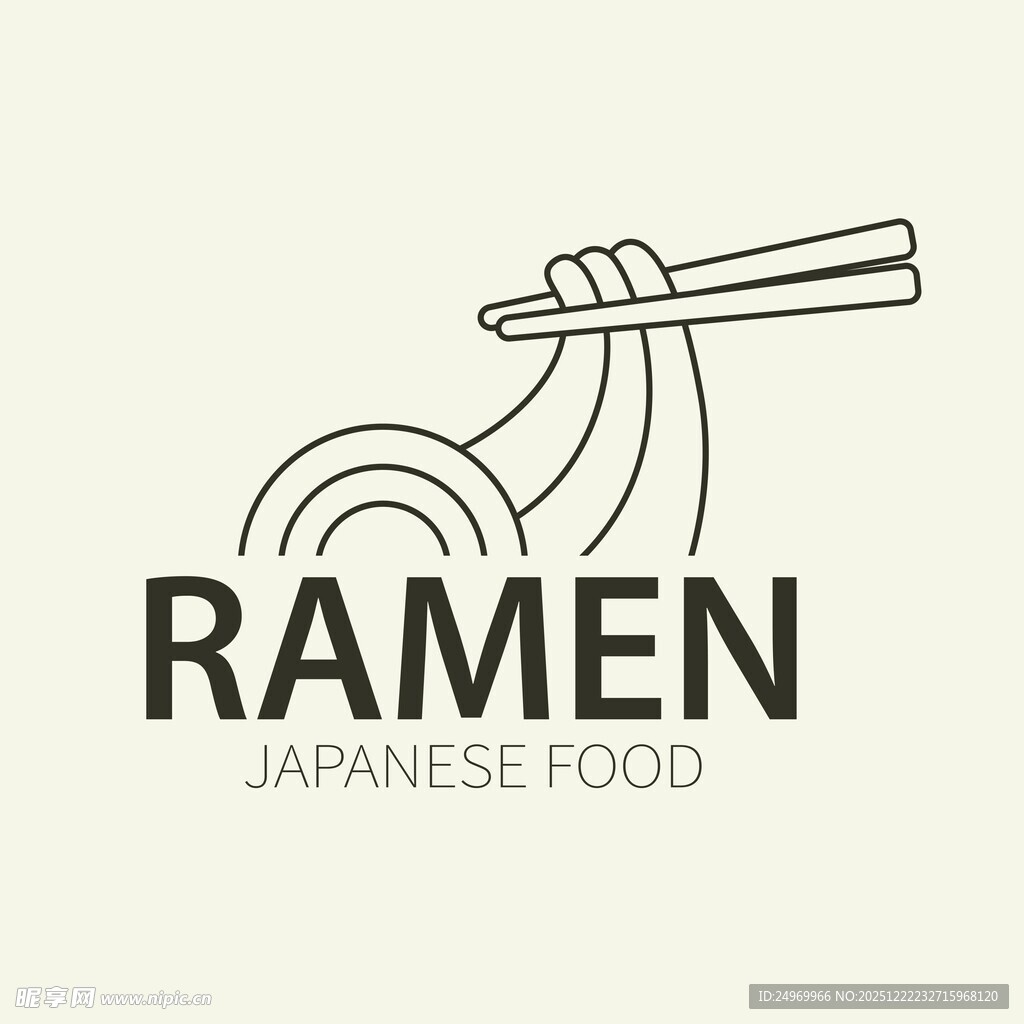 日式拉面标志设计