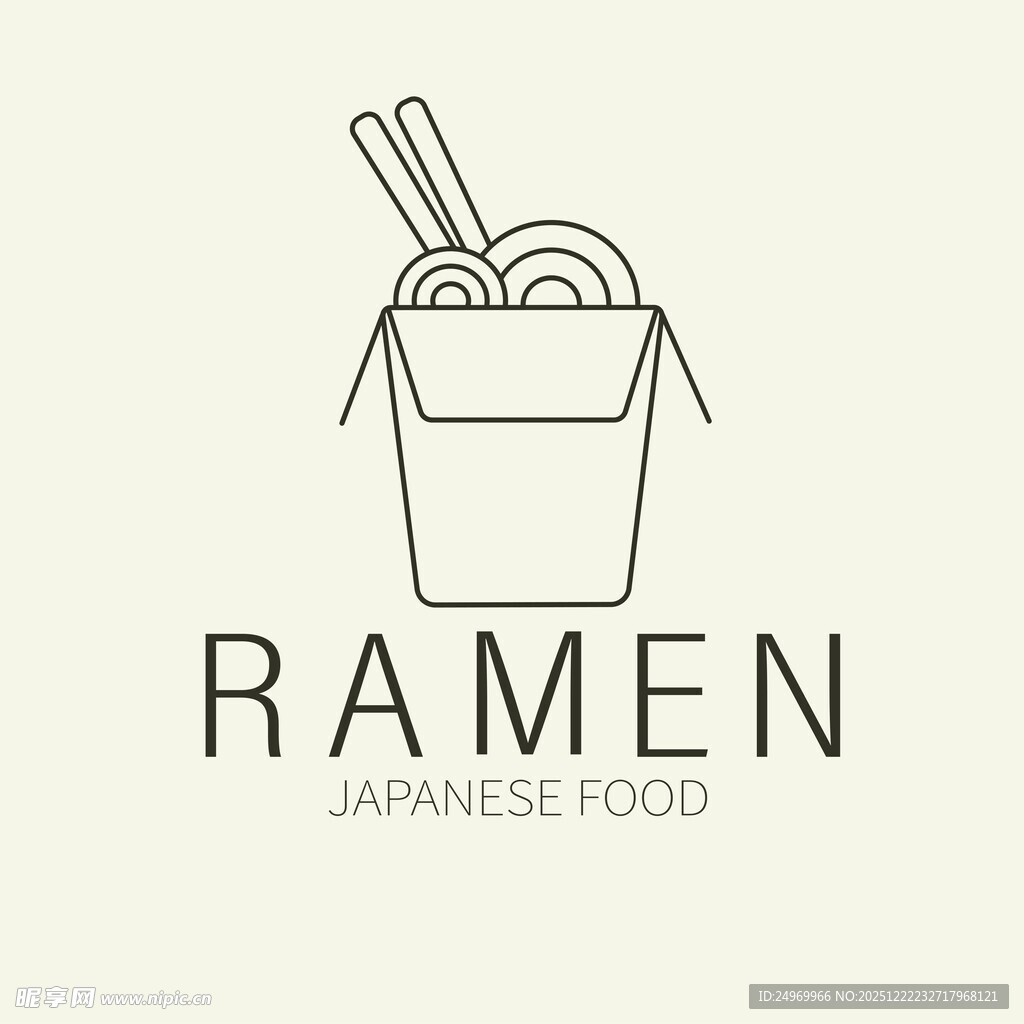 简约风拉面图标设计