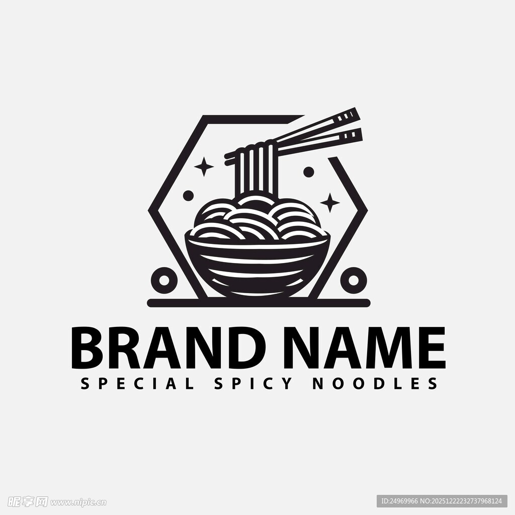 特色面条品牌标志设计