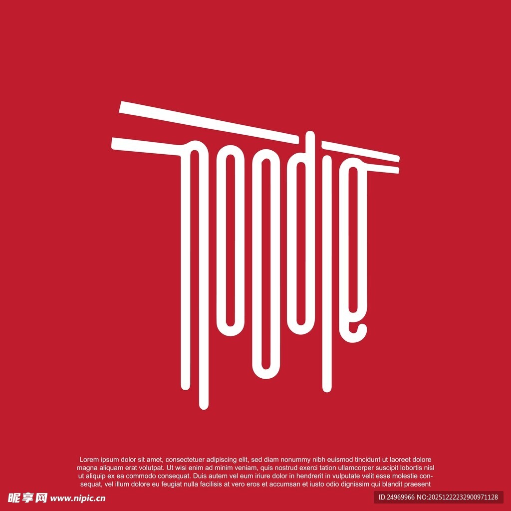 红色背景的独特字体设计