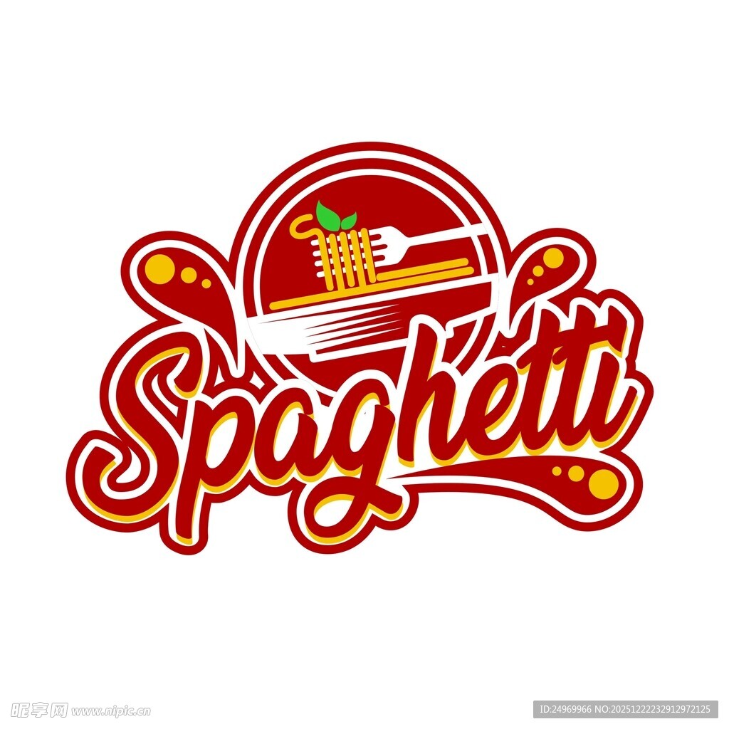 意大利面标志设计