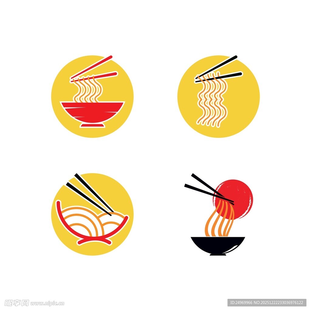 中式面食图标设计