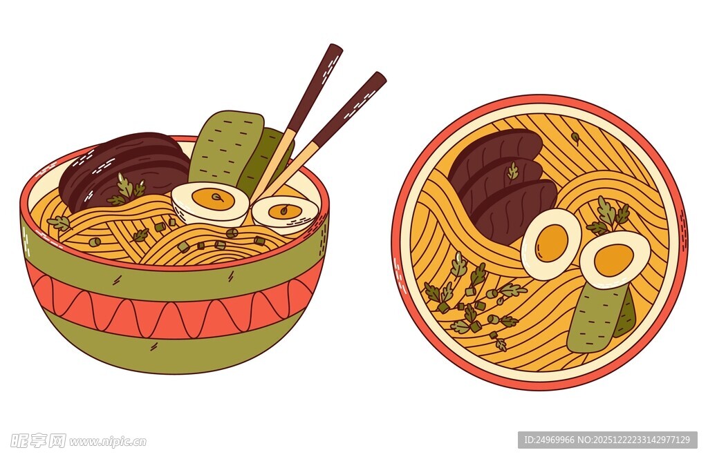 两碗美味特色风味面食