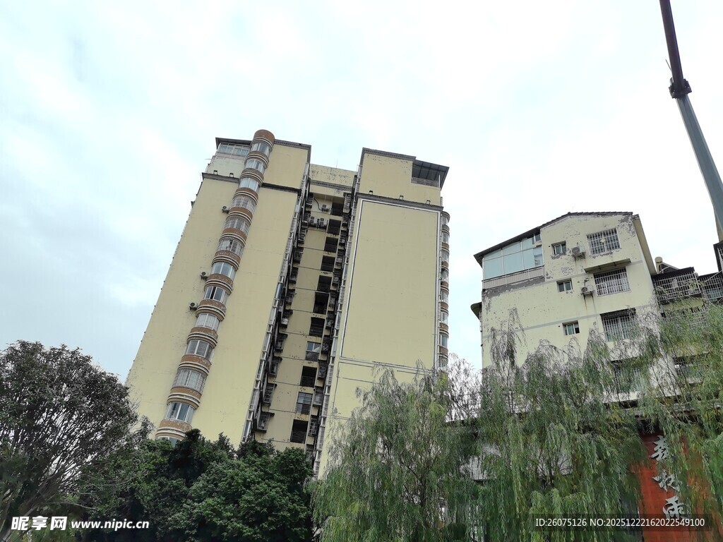 城市中的居民楼建筑景观