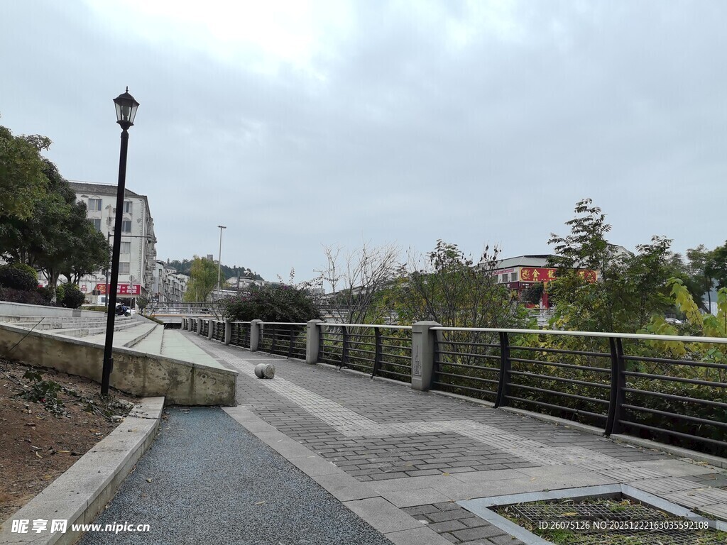 城市中的静谧步道景观