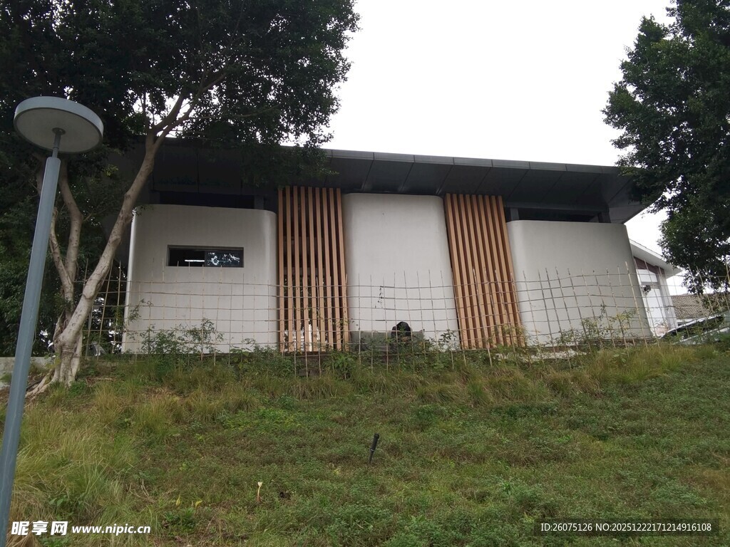 山坡上的简约小屋