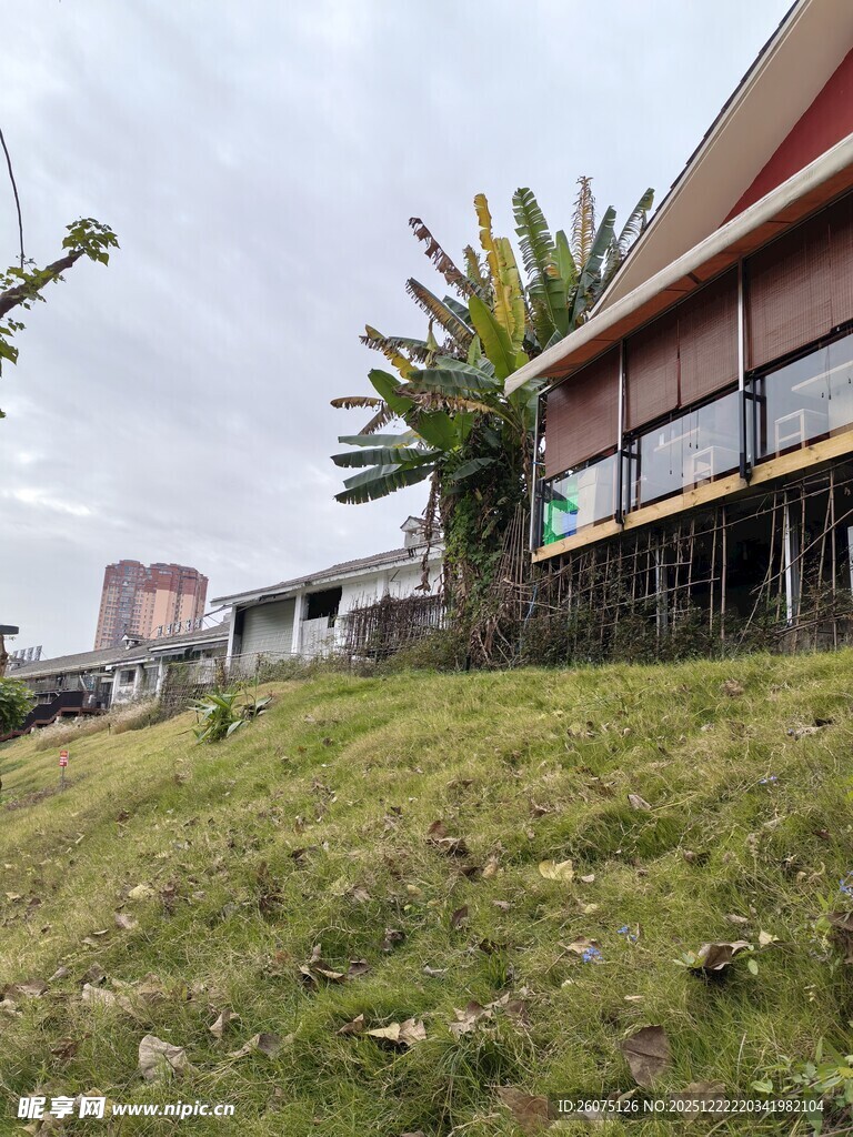 山坡旁的特色建筑