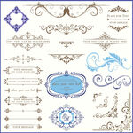 复古装饰性花纹设计元素