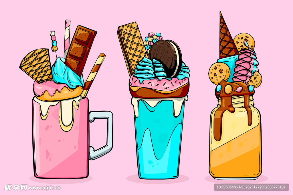 缤纷美味创意冰淇淋饮品