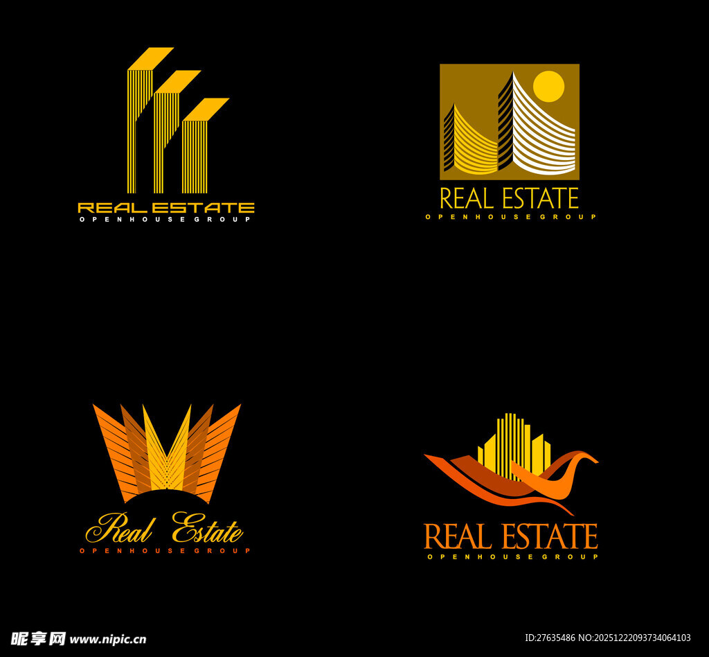 房地产相关创意标志设计
