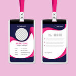 时尚员工工作证设计模板