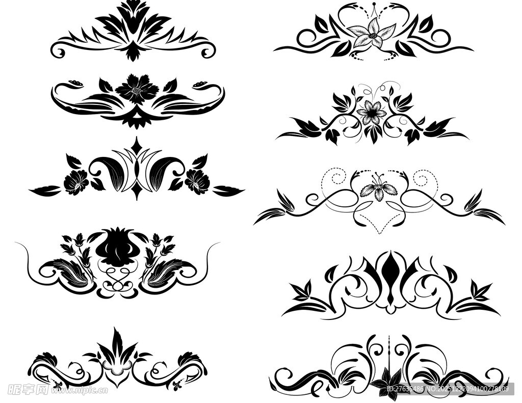 复古花纹装饰图案集合