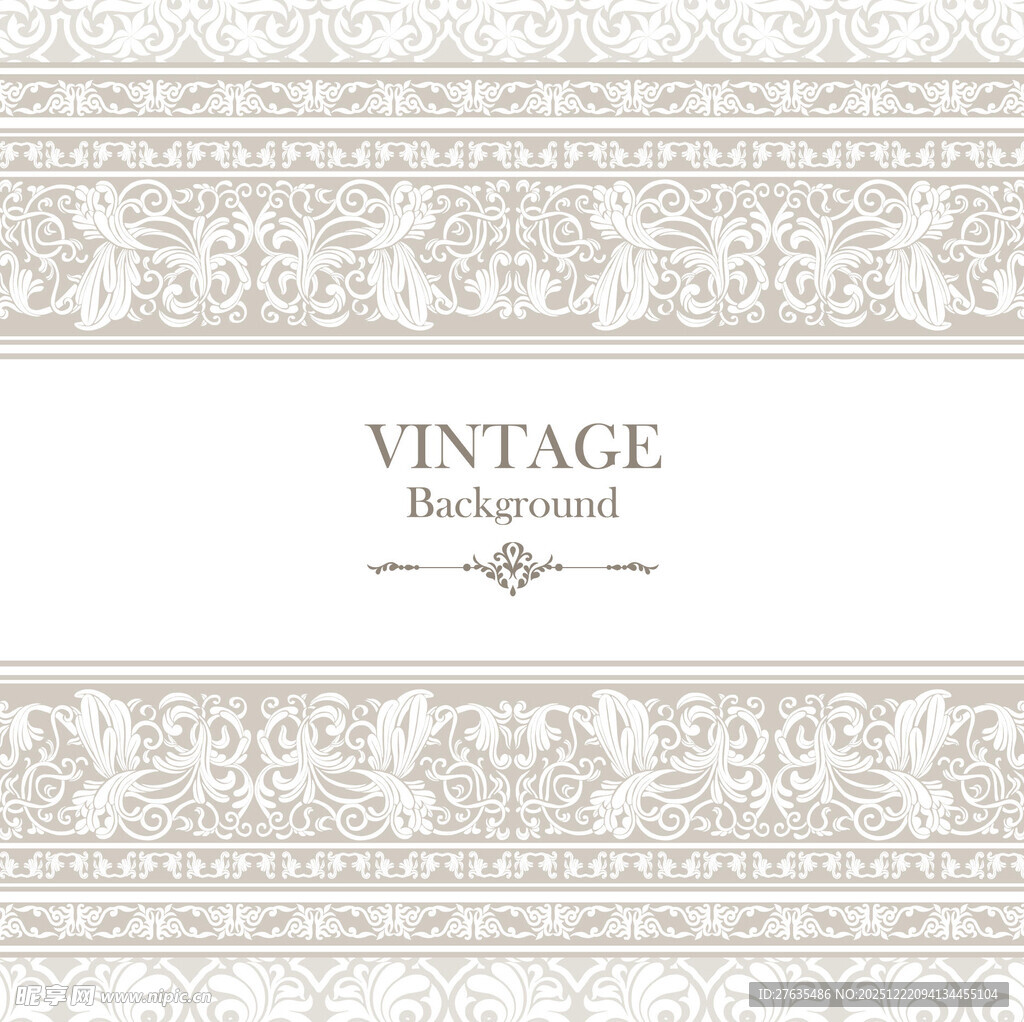 复古风格花纹装饰图案