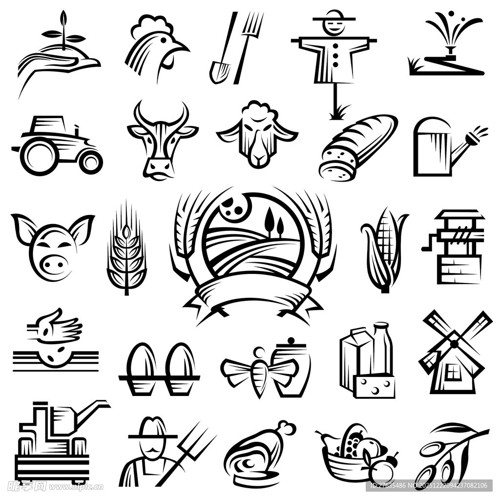 农业相关图标集合